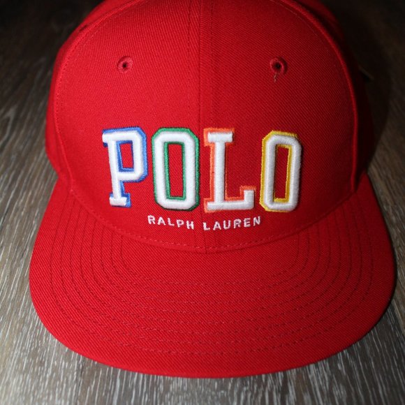 NWT POLO RALPH LAUREN UNISEX LOGO‎ EMBROIDERED BASEBALL CAP RED - Picture 1 of 4